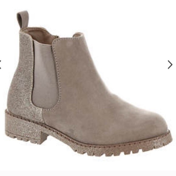 NWOT STEVE MADDEN | Girls Jhowl Boot Shimmer Tan Purple Tan Winter Boot 3 - Picture 1 of 10